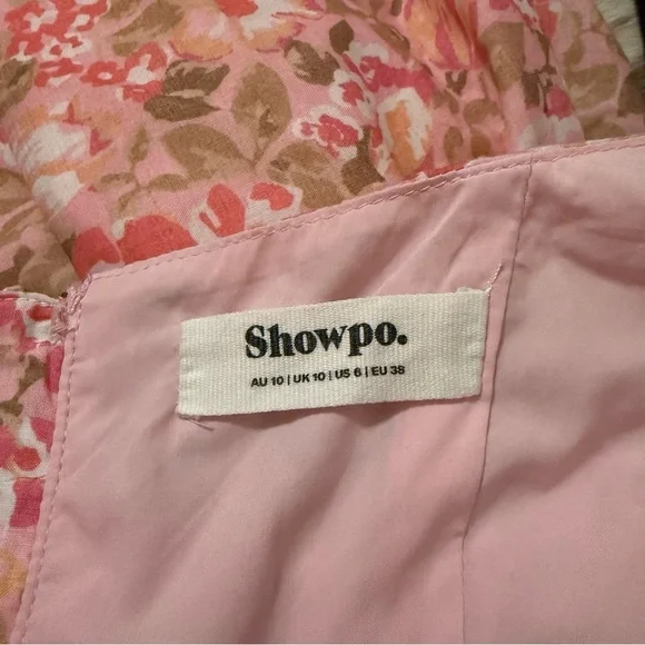 SHOWPO Phorchia Mini Floral Puff Sleeve Corset Dress Size 6 - Picture 15 of 16
